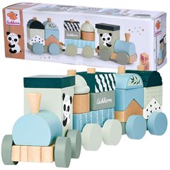 Puidust plokkide rong 16 elementi цена и информация | Игрушки для малышей | hansapost.ee