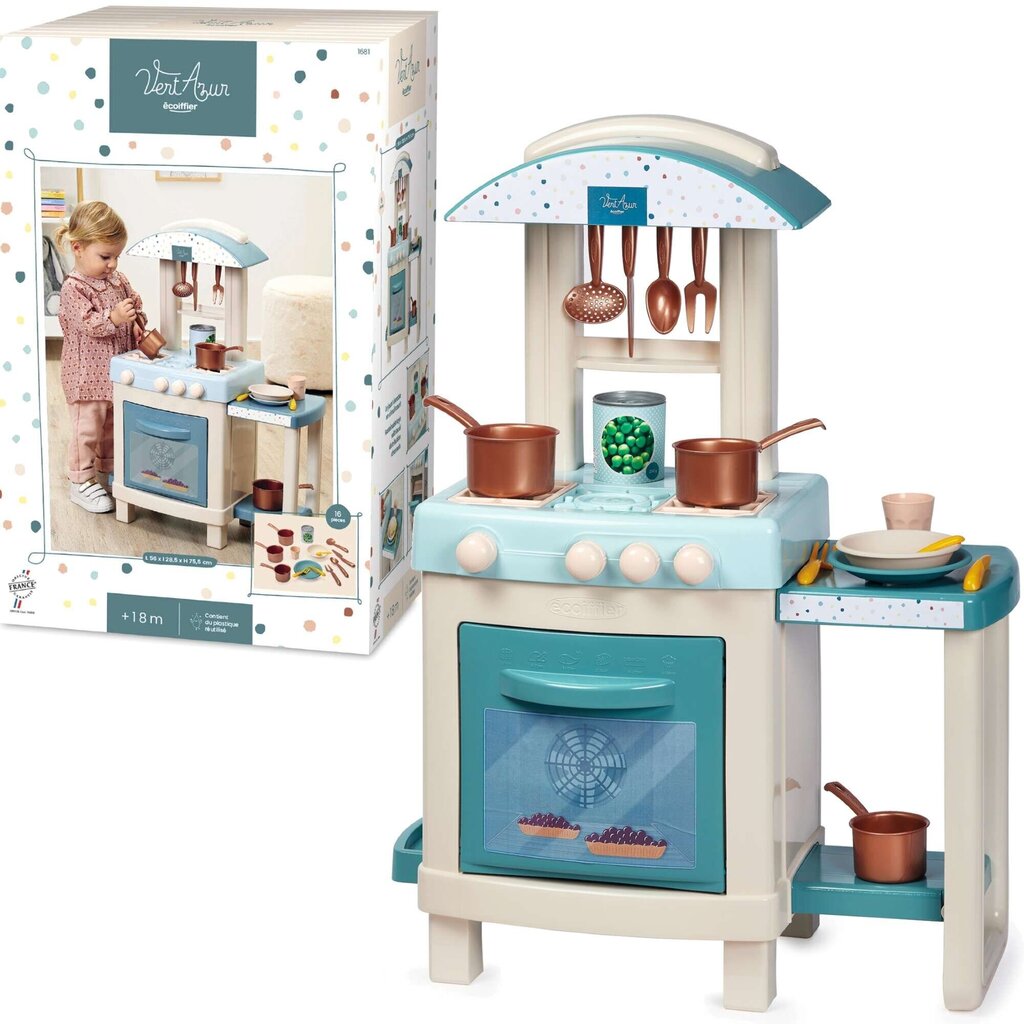 Laste köök koos ahju ja tarvikutega Vert Azur Gourmet цена и информация | Arendavad laste mänguasjad | hansapost.ee