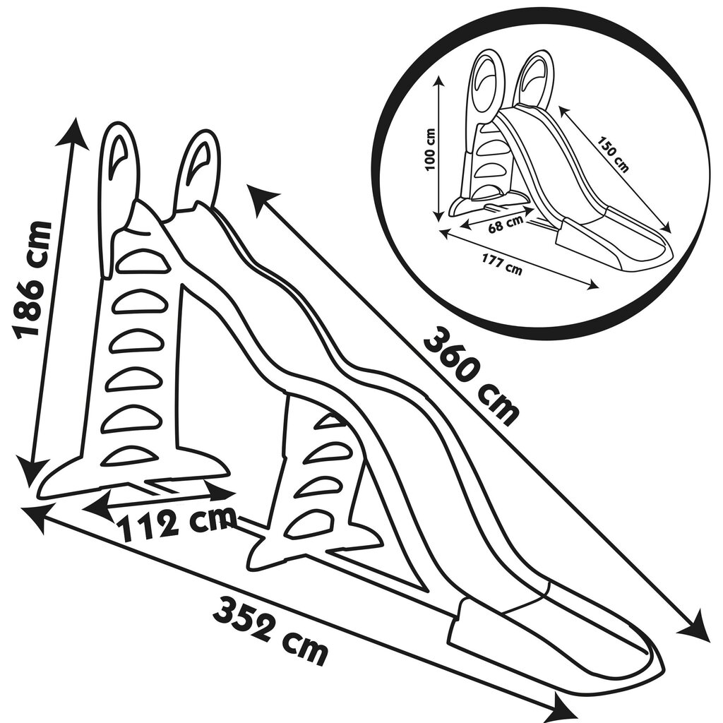 Väliliumägi Smoby Slide Megagliss Large 2in1, 360 cm hind ja info | Liumäed ja Pikleri kolmnurgad lastele | hansapost.ee