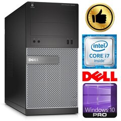 DELL 3020 MT i7-4770 4GB 480SSD+1TB DVD WIN10Pro цена и информация | Стационарные компьютеры | hansapost.ee