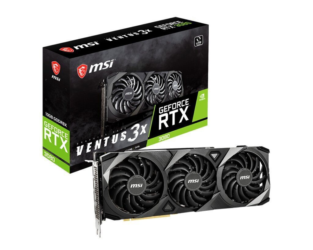 MSI GeForce RTX 3080 Ventus 3X OC LHR hind ja info | Videokaardid | hansapost.ee