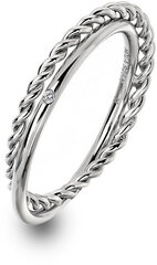 Hot Diamonds Роскошное серебряное кольцо с правильным бриллиантом Жасмин DR210 цена и информация | Кольца | hansapost.ee