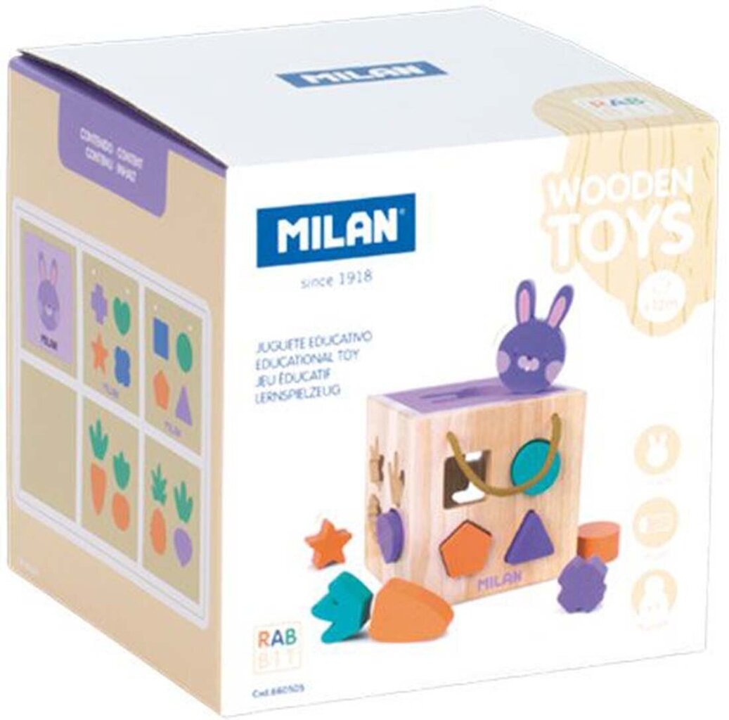Puidust kuubik küülik Milan цена и информация | Beebide mänguasjad | hansapost.ee