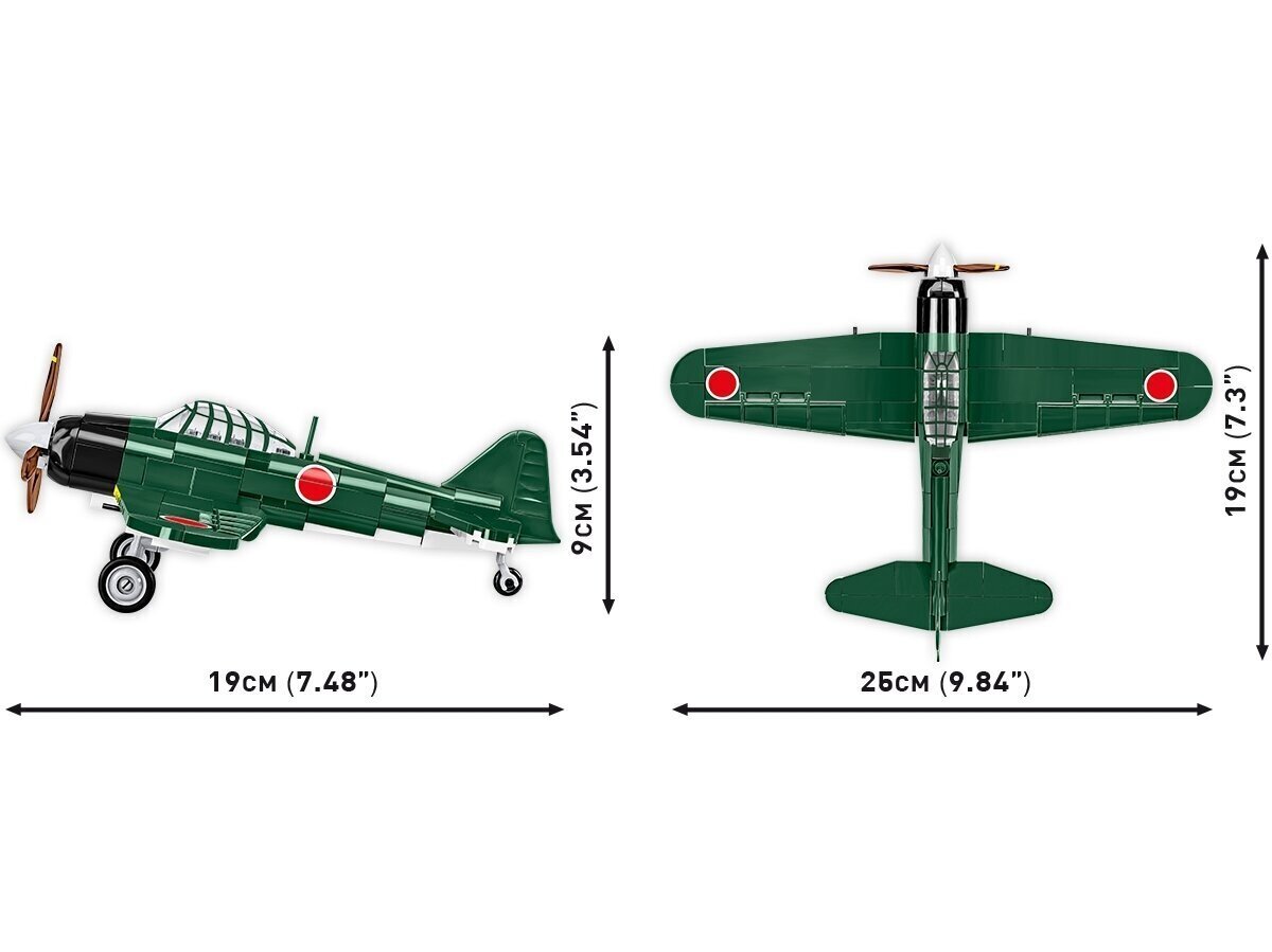 Konstruktorid Cobi Mitsubishi A6M2, 5861 цена и информация | Klotsid ja konstruktorid | hansapost.ee