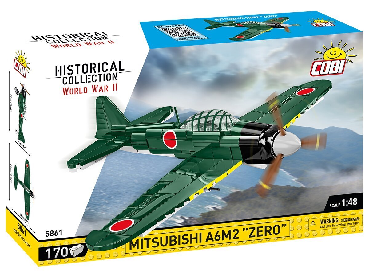 Konstruktorid Cobi Mitsubishi A6M2, 5861 цена и информация | Klotsid ja konstruktorid | hansapost.ee