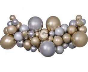 Воздушная гирлянда из серебряных и золотых шаров цена и информация | Шары | hansapost.ee
