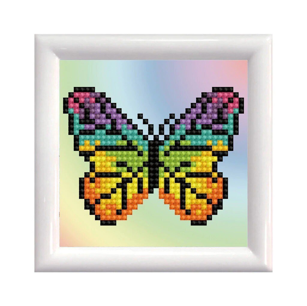 Teemantmosaiik Rainbow butterfly DD Kit with frame hind ja info | Teemantmaalide komplektid | hansapost.ee