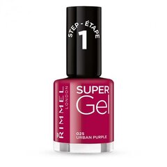 Rimmel London Super Gel STEP1 küünelakk 12 ml, 025 Urban Purple hind ja info | Küünelakid ja küünelakieemaldajad | hansapost.ee