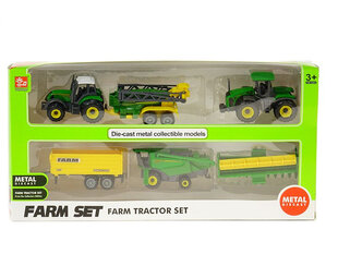 Металлический трактор и комбайн с прицепом 12965 цена и информация | Игрушки для мальчиков | hansapost.ee