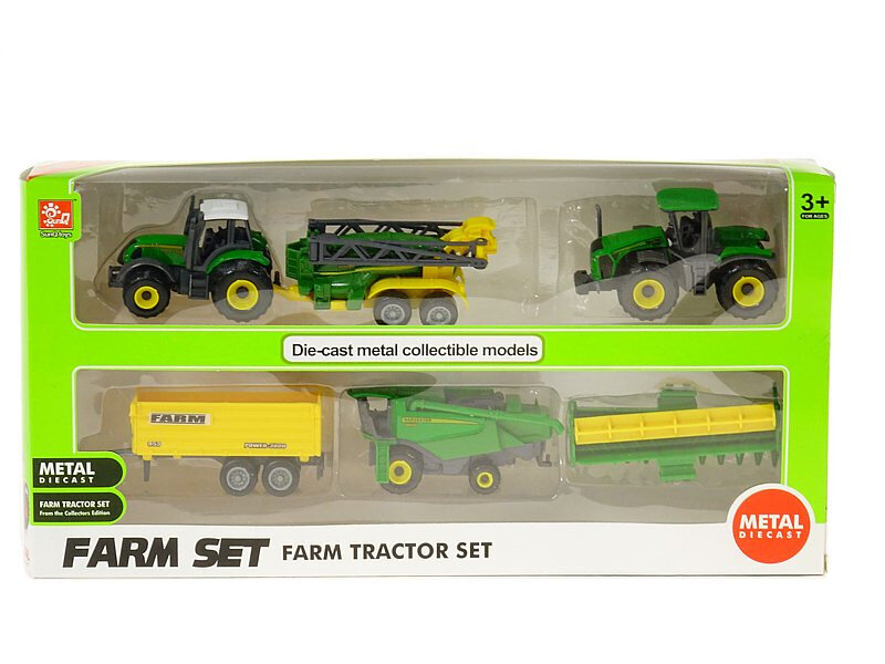 Traktorite, kombaini komplekt, metall+plast Farm Set 6 OSA 12965 цена и информация | Mänguasjad poistele | hansapost.ee