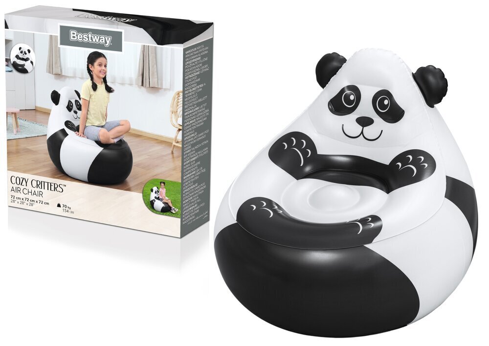 Täispuhutav tugitool Panda 72 x 72 x 64 cm Bestway 75116 hind ja info | Täispuhutavad madratsid ja mööbel | hansapost.ee