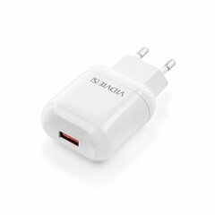 Vidvie CE12 2.4A reisilaadija 1xUSB valge hind ja info | Laadijad mobiiltelefonidele | hansapost.ee