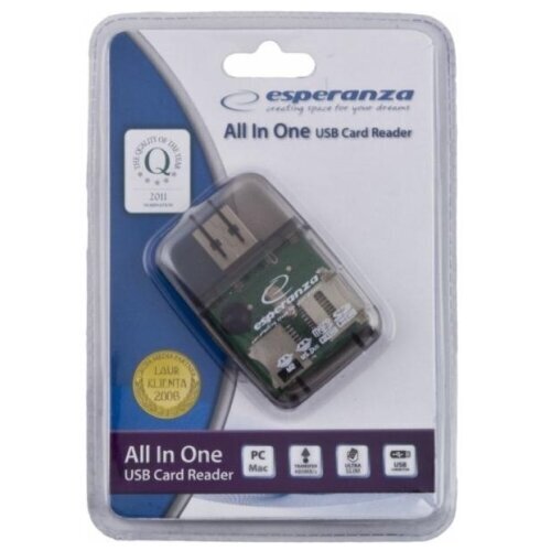 Kaardilugeja Esperanza EA132 All In One цена и информация | USB adapterid ja jagajad | hansapost.ee