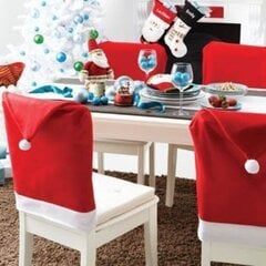 Шапка Деда Мороза для спинки стула, 1 шт. цена и информация | Декорации | hansapost.ee