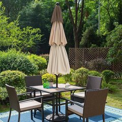 Садовый зонт Carruzzo L43E, бежевый/коричневый цена и информация | Carruzzo Садовая мебель | hansapost.ee