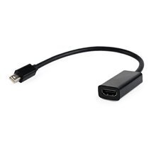 Liidese üleminek Gembird mini displayport 1.1->HDMI, kaabliga, must цена и информация | USB adapterid ja jagajad | hansapost.ee
