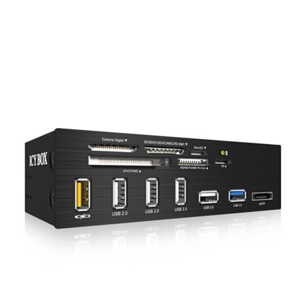 Icybox IB-867 5.25 inch USB 3.0 Multi-Card Reader with USB Charging Port цена и информация | USB adapterid ja jagajad | hansapost.ee