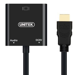 Unitek - Конвертер мини/микро HDMI в VGA+аудио, Y-6355 цена и информация | Адаптеры, USB-разветвители | hansapost.ee