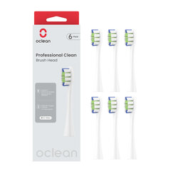 Harjapea Oclean Professional Clean brush head P1C1 W06 6pcs White hind ja info | Elektriliste hambaharjade otsikud | hansapost.ee