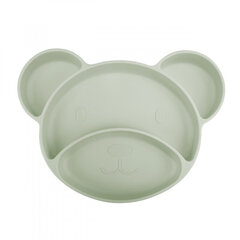 Тарелка липкая силиконовая Canpol Babies Bear, зеленый цвет цена и информация | Детская посуда, контейнеры для молока и еды | hansapost.ee