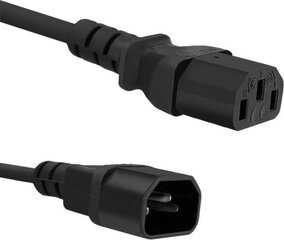Qoltec AC power cable for UPS | C13/C14 | 3m цена и информация | Адаптеры и USB-hub | hansapost.ee