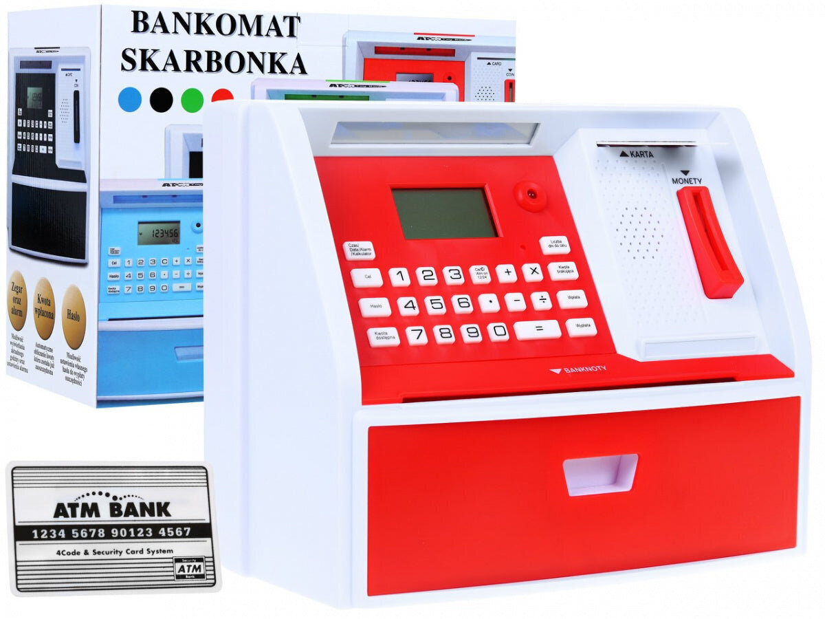 Rahakassa pangaautomaat, punane цена и информация | Põnevad rahakassad | hansapost.ee
