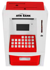 Копилка-банкомат, красный цвет цена и информация | Оригинальные копилки | hansapost.ee