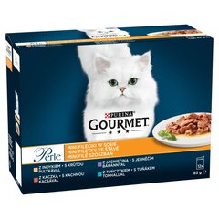 Gourmet Perle корм для кошек с индейкой, тунцом, уткой и ягненком, 12 x 85 г цена и информация | Кошачьи консервы | hansapost.ee