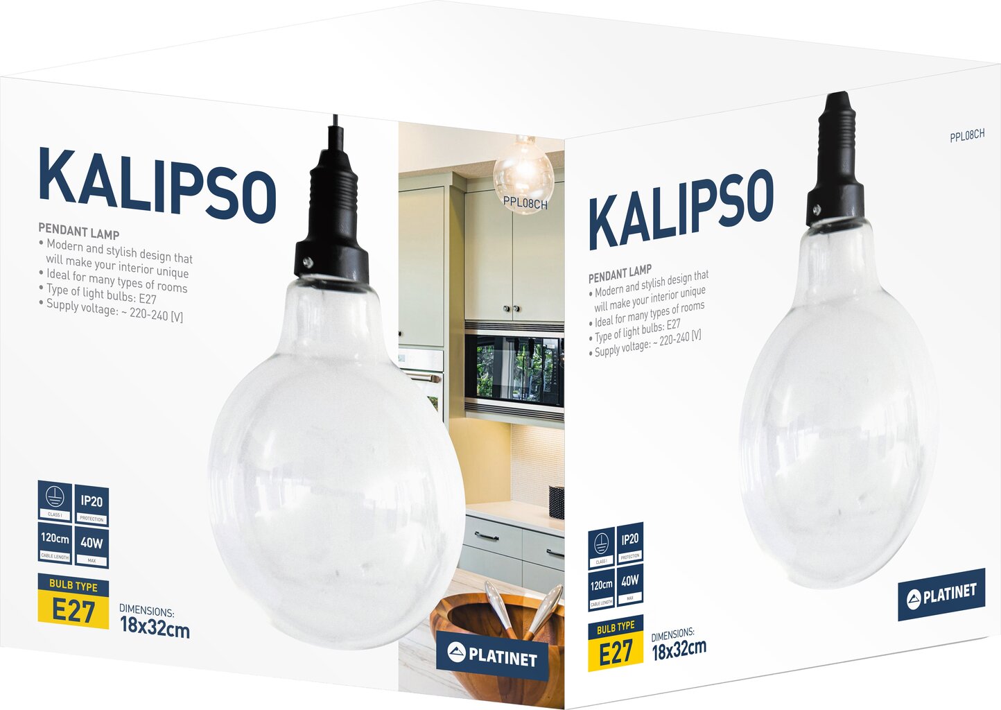 Platinet laelamp Kalipso PPL08CH E27 цена и информация | Laelambid | hansapost.ee