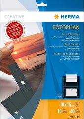Herma кармашки для фото 10x15cм horizontal 10л, черный цена и информация | Фоторамка | hansapost.ee