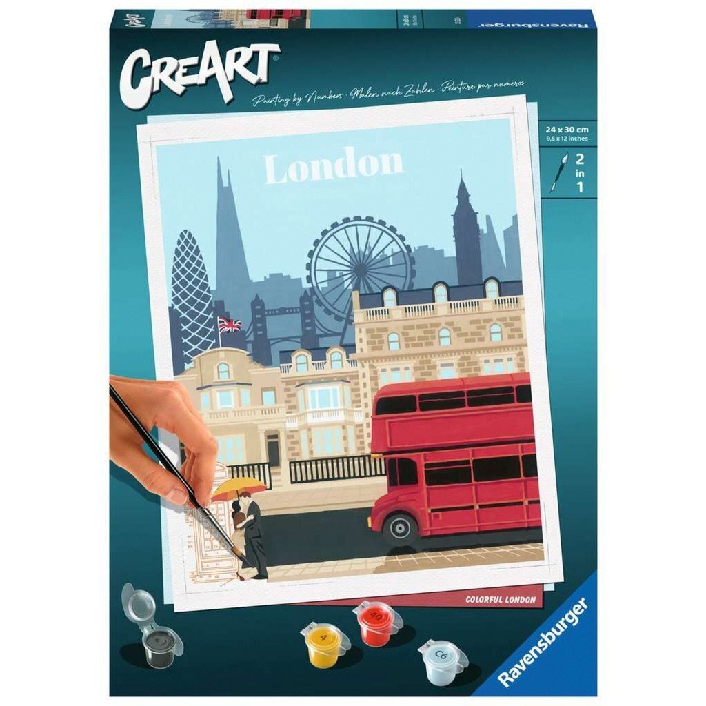 Ravensburger CreArt – värviline London, maalikunst цена и информация | Maalimiskomplektid numbrite järgi | hansapost.ee