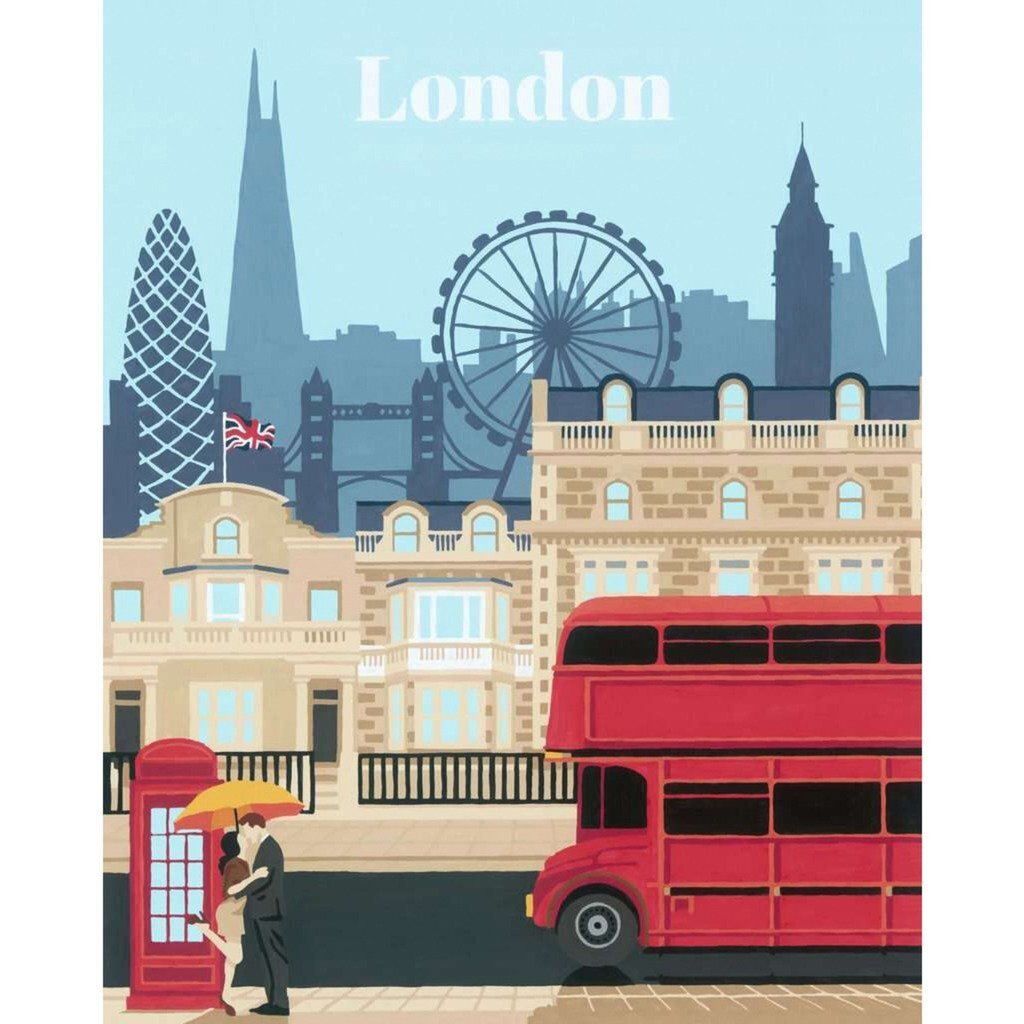 Ravensburger CreArt – värviline London, maalikunst цена и информация | Maalimiskomplektid numbrite järgi | hansapost.ee