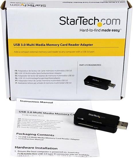 Kaardilugeja Startech FCREADMICRO3  Must цена и информация | USB adapterid ja jagajad | hansapost.ee