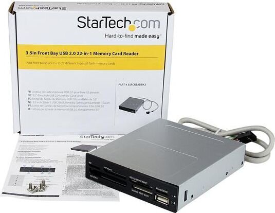 Kaardilugeja Startech 35FCREADBK3 3,5" цена и информация | USB adapterid ja jagajad | hansapost.ee