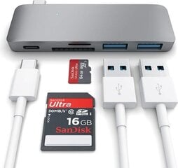 Satechi USB-C Pass Through USB Hub - kontsentraator 3 ühes. Ühildub uue MacBooк, tähendab saab laadida hind ja info | Satechi Arvutid ja IT- tehnika | hansapost.ee