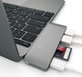 Satechi USB-C Pass Through USB Hub - kontsentraator 3 ühes. Ühildub uue MacBooк, tähendab saab laadida hind ja info | USB adapterid ja jagajad | hansapost.ee