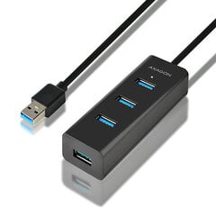 AXAGON HUE-S2BL 4x USB3.0 Charging Hub 1.2m Cable, MicroUSB Charging hind ja info | USB adapterid ja jagajad | hansapost.ee