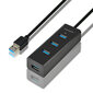 AXAGON HUE-S2BL 4x USB3.0 Charging Hub 1.2m Cable, MicroUSB Charging цена и информация | USB adapterid ja jagajad | hansapost.ee
