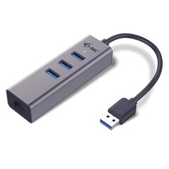 USB-jaotur i-Tec U3METALG3HUB hind ja info | USB adapterid ja jagajad | hansapost.ee