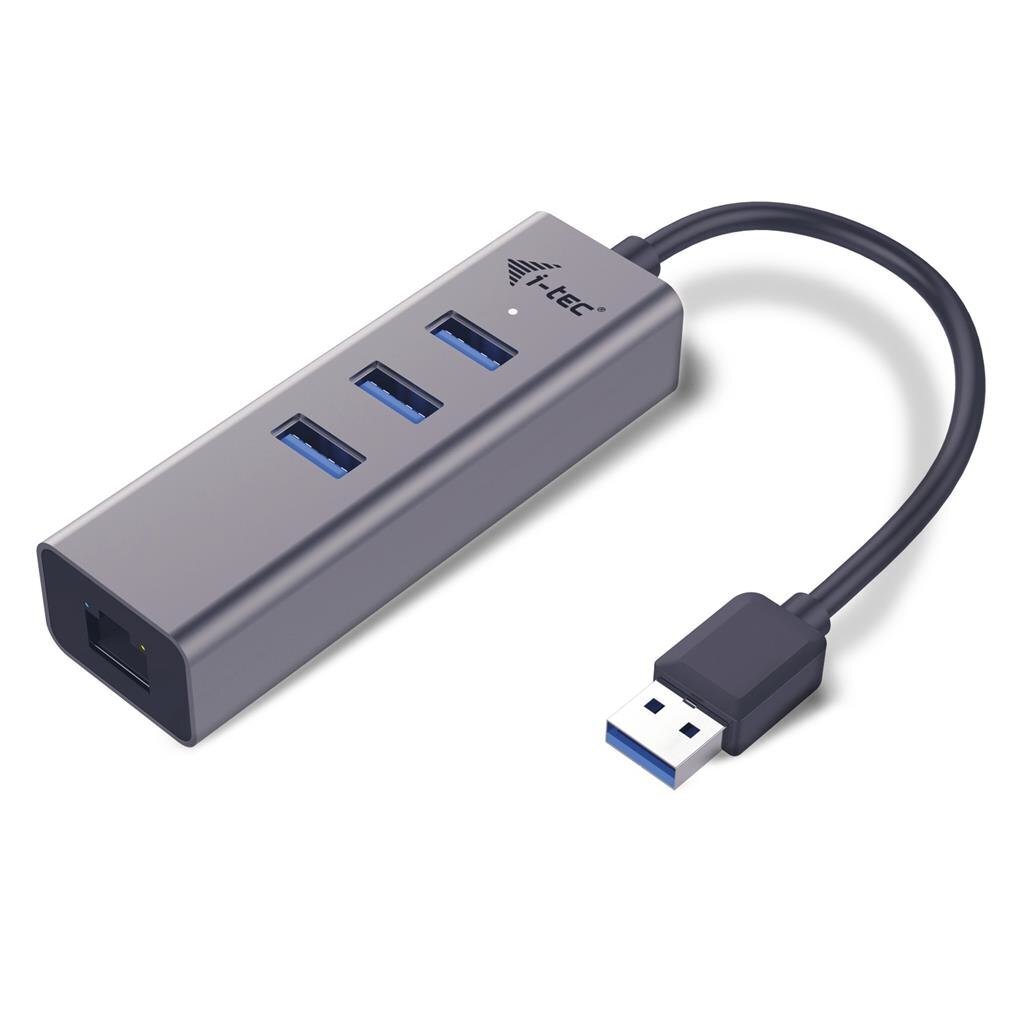 USB-jaotur i-Tec U3METALG3HUB цена и информация | USB adapterid ja jagajad | hansapost.ee