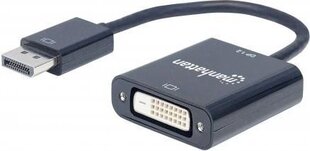 Manhattan DisplayPort 1.2a / DVI-D 24+1 akt. 23cm hind ja info | USB adapterid ja jagajad | hansapost.ee