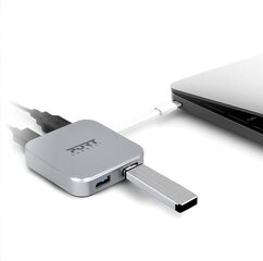 Концентратор USB Port Designs 4 Ports USB Type-C, серый цена и информация | Port Designs Компьютерная техника | hansapost.ee