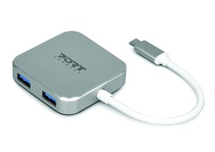 Концентратор USB Port Designs 4 Ports USB Type-C, серый цена и информация | Адаптеры и USB-hub | hansapost.ee
