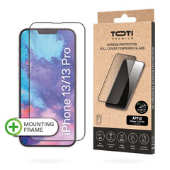Toti Premium 4779040337778 PREMIUM TEMPERED защитное стекло 3D Full Cover для iPhone 13/13 Pro (6,1'') Черный цвет цена и информация | Защитные пленки для телефонов | hansapost.ee
