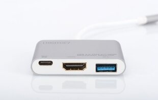 USB-jaotur Digitus DA-70838-1 Hall Ultra HD 4K hind ja info | USB adapterid ja jagajad | hansapost.ee