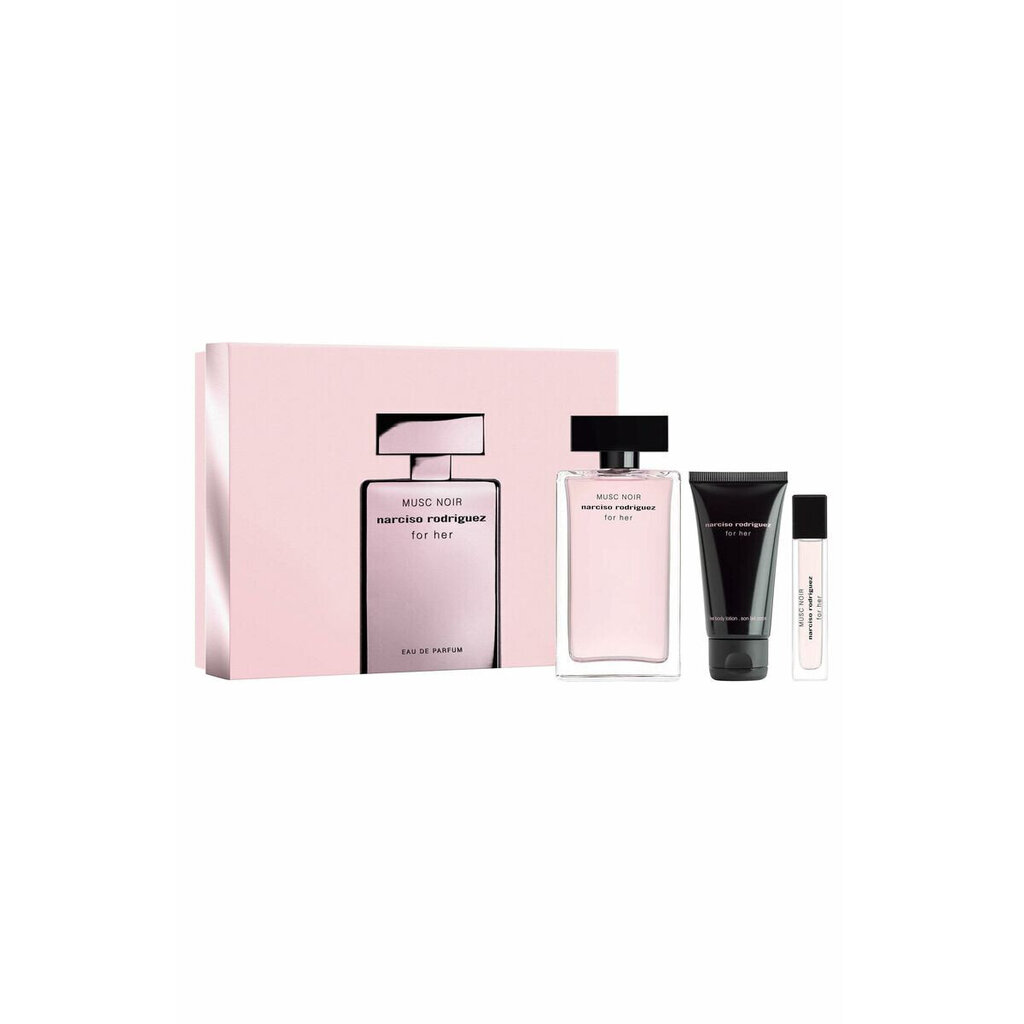 Kosmeetikakomplekt Narciso Rodriguez Musc Noir EDP naistele: parfüümvesi 100 ml + parfüümvesi 10 ml + kehakreem 50 ml цена и информация | Parfüümid naistele | hansapost.ee