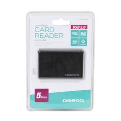 Omega OUCR33IN1 Картридер SDHC / MicroSD / SDXC / с 3.0 USB-плагином / черный цена и информация | Адаптеры и USB-hub | hansapost.ee