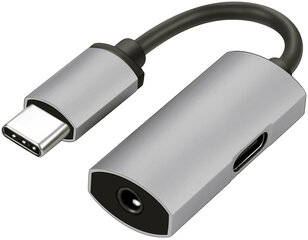 Platinet PMMAC35 мультимедийный адаптер Type-C to mini jack гнездо 3,5 мм в USB-C, серебристый цена и информация | Адаптеры, USB-разветвители | hansapost.ee