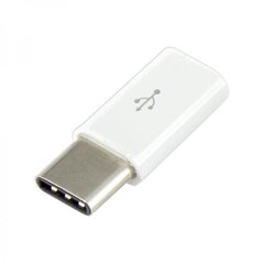 Sbox Micro USB 2.0 F. -&gt; TYPE C M. белый AD.USB-C W цена и информация | Адаптеры, USB-разветвители | hansapost.ee