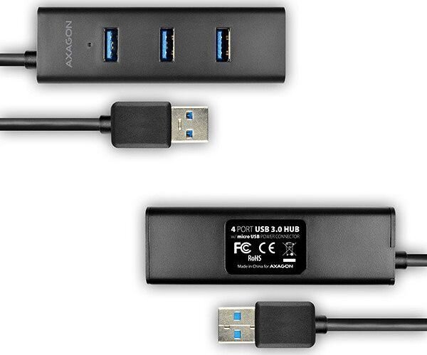 AXAGON HUE-S2BP 4x USB3.0 Charging Hub 1.2m Cable, MicroUSB Charging, Incl. AC Adapter hind ja info | USB adapterid ja jagajad | hansapost.ee